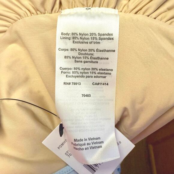 A Pea in the Pod Maternity Blue Floral Ruffle One-Piece Swimsuit Size Small - Picture 13 of 14